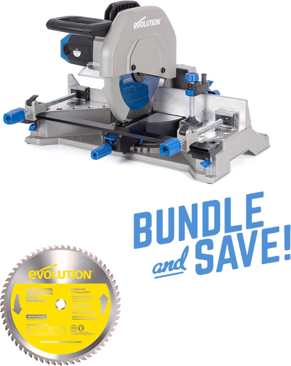 EVOLUTION - COMBOPACK S355MCS + ZAAGBLAD INOX - DIA 355 MM - 2200W - 41KG