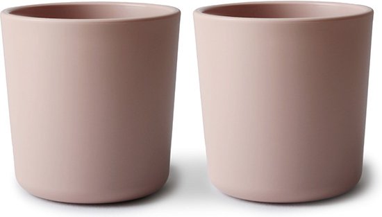 Ongewijzigd gallon nakomelingen Siliconen drinkbeker - Mushie - BPA vrij - Blush roze - set 2 | bol.com