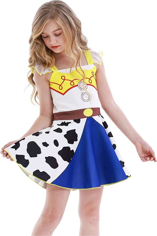 Joya Kids® Toy Story Jurk | Luxe Verkleedjurk | Prinsessenjurk Meisje | Verkleedkleren Meisje | Prinsessen Verkleedkleding | Carnavalskleding Kinderen | Roze | Maat 120