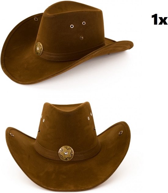 Chapeau de cowboy de Luxe look cuir Nevada - party à Thema festival  couvre-chef robe... | bol