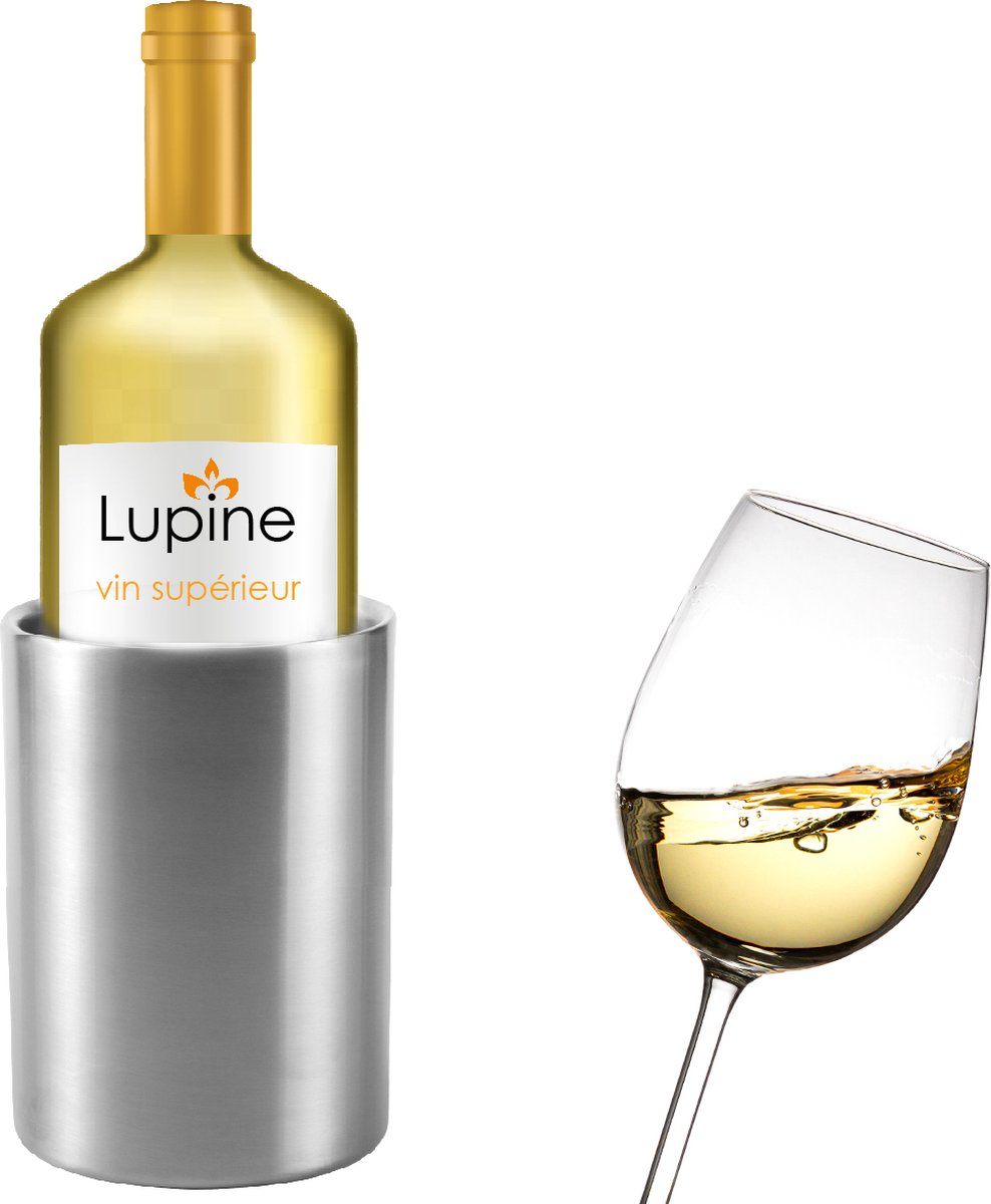 Lupine - Wijnkoeler - RVS Koeler - Houdt lang op temperatuur ! Perfecte Fleskoeler !