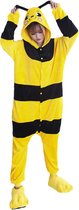 Bij Onesie Pak Kostuum Outfit Huispak Jumpsuit Verkleedpak - Verkleedkleding - Halloween & Carnaval - SnugSquad - Kinderen & Volwassenen - Unisex - Maat M voor Lichaamslengte (160 - 167 cm)