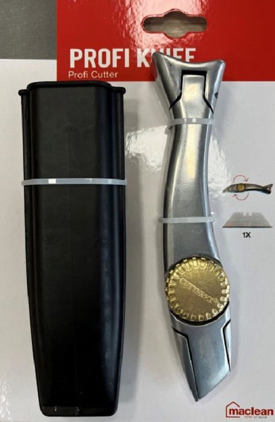 MacLean Profi Knife Stanleymes Incl. Meshouder Tapijt Mes Vinyl Mes PVC Mes bol