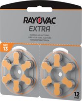 Lot de 12 piles pour appareils auditifs Rayovac Extra 13