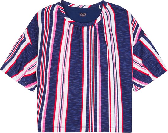 Tjabbi short sleeve top 58 carp stripe Blue: 116/6yr