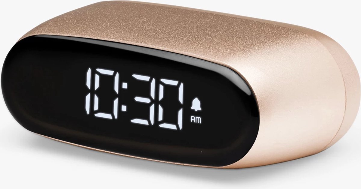 Lexon Design MINUT Pocket Size Alarm Clock - Soft Gold