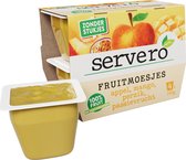 Servero Fruitmoesje (Fruithapje) - Appel Mango Perzik Passievrucht - 4 x 100 g