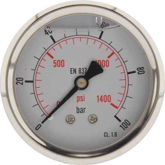 Glycerinmanometer 100mm Chromnickelstahl/Messing Eco-Line