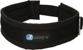 AnnyX Brede Halsband - FUN - Zwart - Gevoerd - maat L (6) - 5cm breed - Halsomvang vanaf 47 cm tot en met 53 cm - My K9