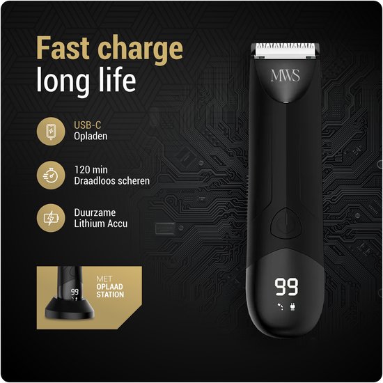 Bodygroomer Mannen - Shaver voor Schaamstreek & Lichaam - 100% Veilig - Body Trimmer Heren - Skinsafe