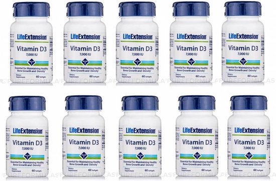 Vitamin D3, 7,000 IU, 10-pack | bol.com