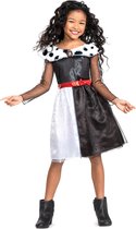 DISGUISE - Klassiek Cruella kostuum meisjes - 110/128 (4-6 jaar)