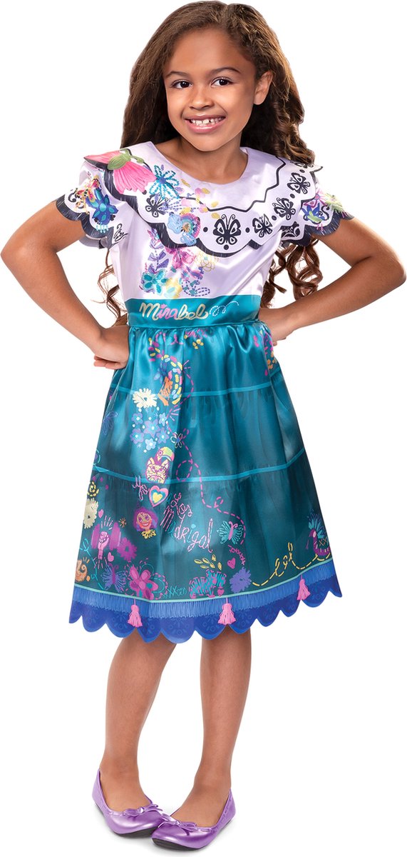 Encanto Mirabel robe fille - 110/116 (120) 5-6 ans - déguisement carnaval  dress up