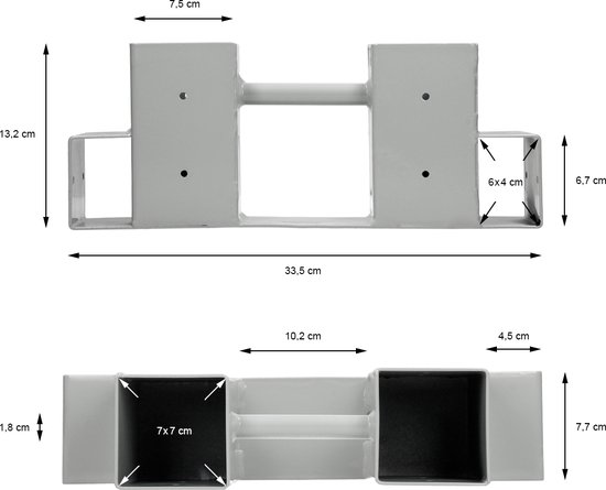 YRHome Houtstapelhulp, thermisch verzinkt, stabiele stapelhulp, houtstapelhouder, brandhout, haardhout, frame van hout (4 stuks