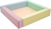 Iglu foam blokken ballenbad - pastelkleur - 130 x 130 x 25 cm - zachte speelblokken