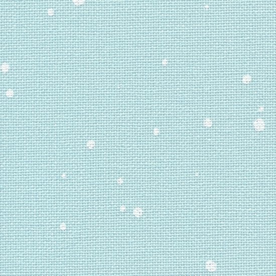 ZWEIGART MURANO SPLASH blauw met witte stippen - borduurstof 32 count (6,3 kruisjes per cm) (50 x 70 cm)