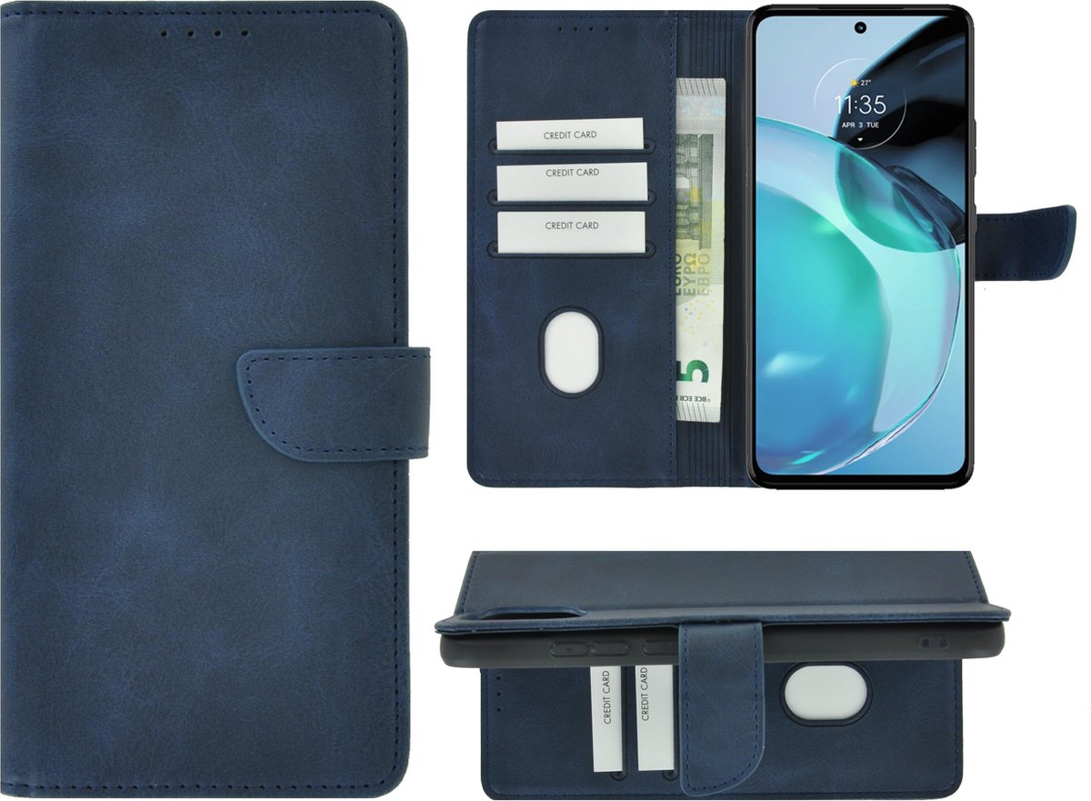 MoDo hoesje Geschikt voor Motorola Moto G13/ G23 - Kunstleer Book Case - Blauw