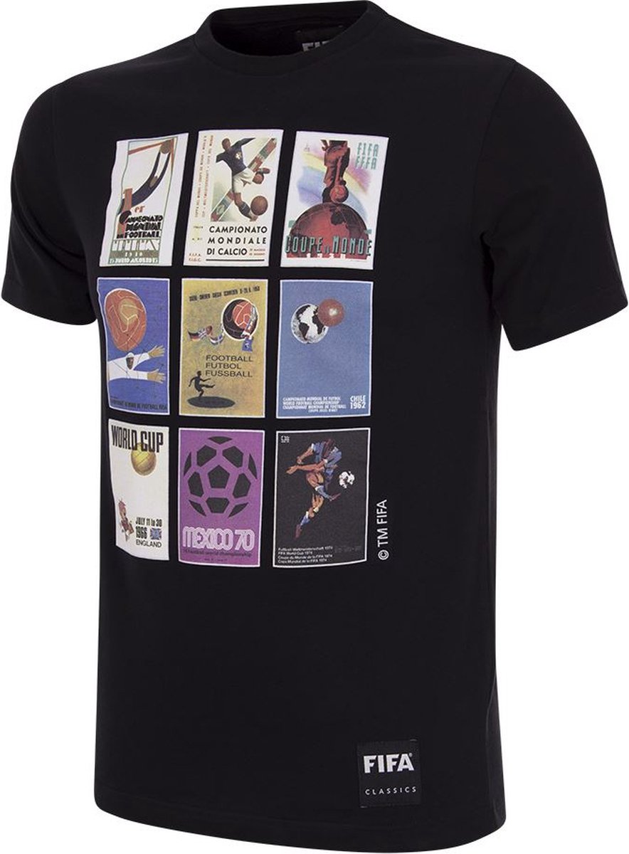 COPA - World Cup Collage Poster T-Shirt - S - Zwart