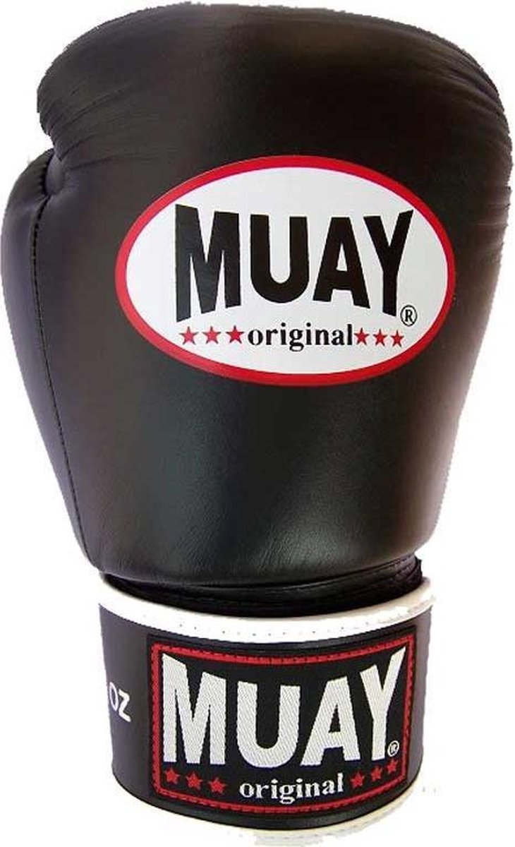 Muay (kick)bokshandschoenen Original Zwart/Wit 10oz
