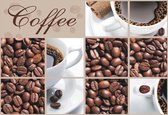 Fotobehang Coffee Cafe | PANORAMIC - 250cm x 104cm | 130g/m2 Vlies