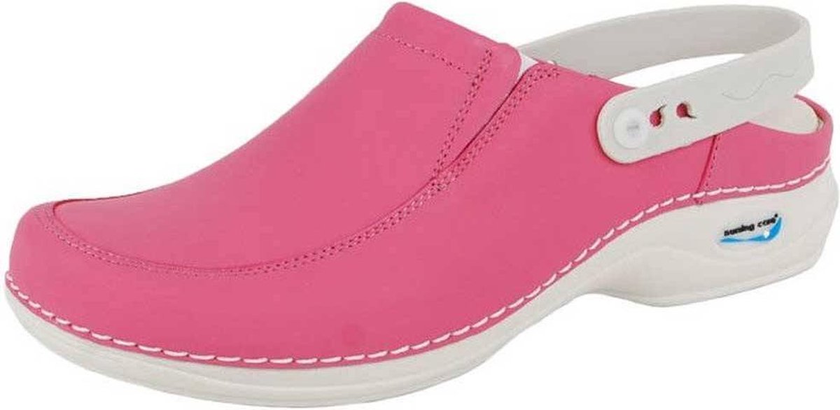 Wash&Go - Clog open met elastiek fuchsia - Maat 42