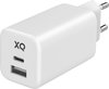 XQISIT Travel Charger PD 65W USB A&C port - Cable C to C - Wit
