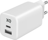 XQISIT Chargeur de Voyage PD 65W Port USB A&C - Câble C vers C - Wit