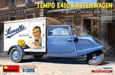 1:35 MiniArt 38047 Tempo E400 Kastenwagen 3-Wheel Delivery Box Track Plastic Modelbouwpakket