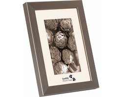 Houten Fotolijst Piano Staal Geborsteld-40x60 - Helderglas - Breedte profiel is 30 mm - Goodlife Picture Frames