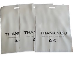 Verzendzakken voor kleding - verzendzakken groot formaat - verzendzakken webshop - 55cm x 40cm - handvat - XL - 100% recycleerbaar - buitenzak - Vinted - 