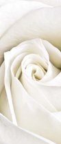 Papier peint Fleurs Rose Blanc Nature | PORTE - 211cm x 90cm | Polaire 130g / m2