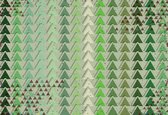 Fotobehang Modern Abstract Pattern Green | XXL - 312cm x 219cm | 130g/m2 Vlies