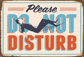 Fotobehang Retro Poster Do Not Disturb | XXXL - 416cm x 254cm | 130g/m2 Vlies