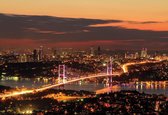 Peinture murale City Skyline Istanbul Bosphorus | XXXL - 416 cm x 254 cm | Polaire 130g / m2