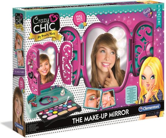 Clementoni Crazy Chic Make-Up Studio – Set De Maquillaje Infantil Con Lámpara LED Y Trípode, +6 Años, App Incluida
