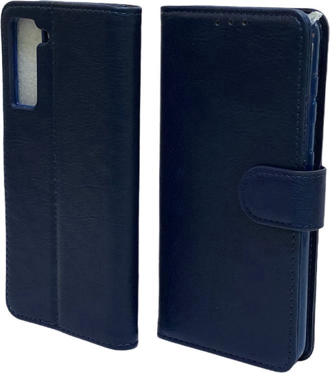 Geschikt voor Galaxy S23 Bookcase Telefoon hoesje Stevige Portemonnee Wallet Case – Pasjeshouder - Kunstleer – Blauw