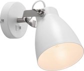 Nordlux Largo wandlamp - spot - met schakelaar - 23 cm diep - kantelbaar - wit
