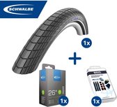 Fietsband - Schwalbe - Buiten- & binnenband - Big Apple R-Guard & AV13 - 26 inch x 1.50 - 2.40 - 40 mm - Met plaksetje