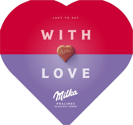 Milka I love Milka Chocolade Hart - 30 pralinés - 165 gram