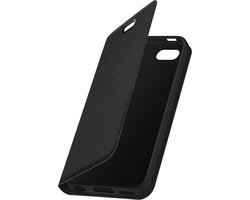 Blueway, Hoesje geschikt voor Apple iPhone 5c - Folio met Kaarthouder & Standaard, Zwart