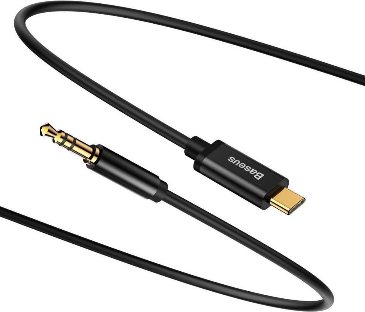 Baseus USB C naar 3.5mm Jack Kabel 1.2 Meter Zwart | bol.com