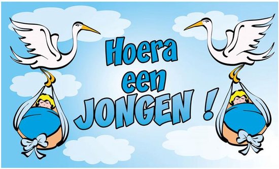 Vlag Hoera een JONGEN 90x150cm | bol.com