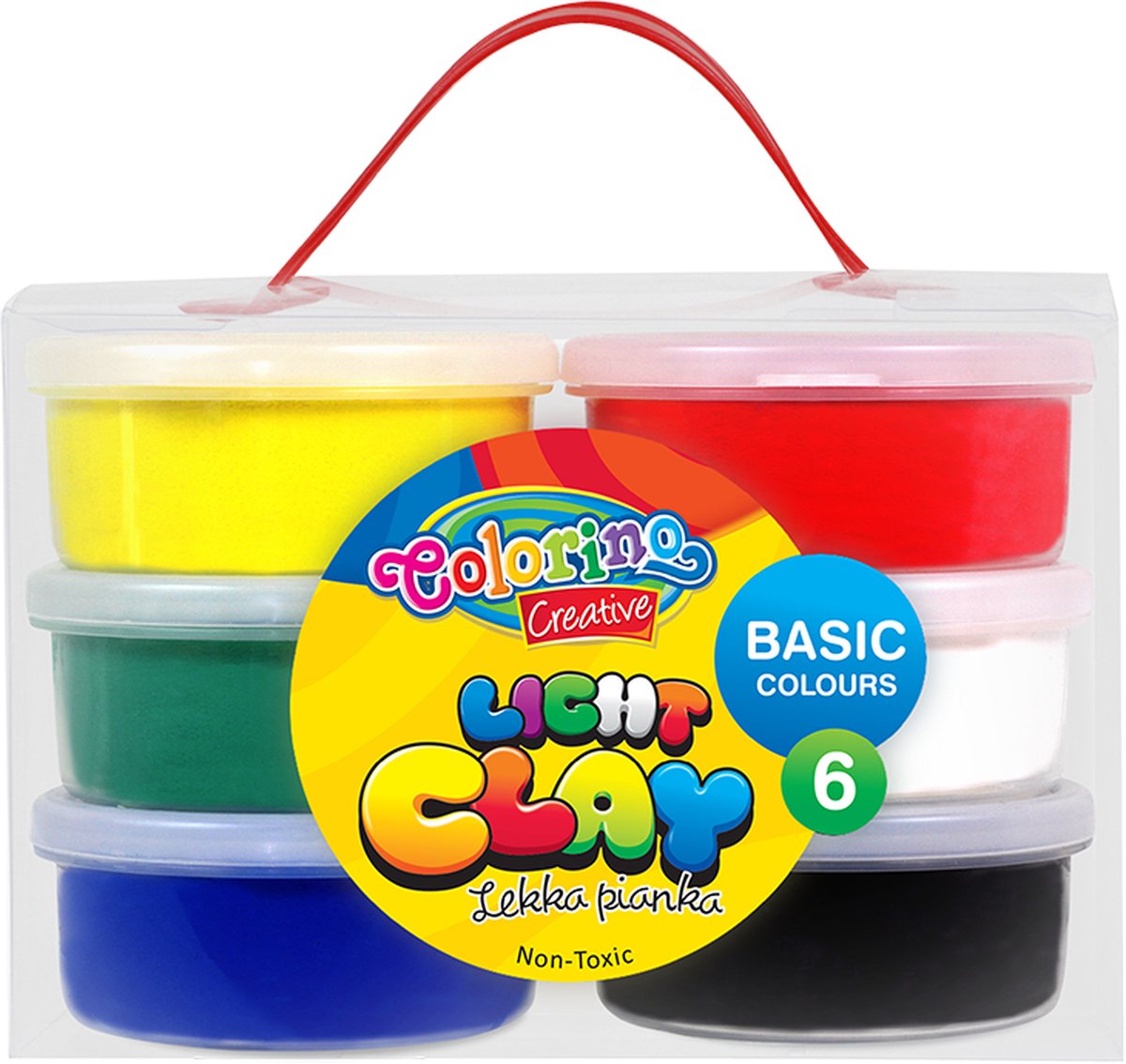 Colorino-plasticine klei-zachte klei-6 kleuren.
