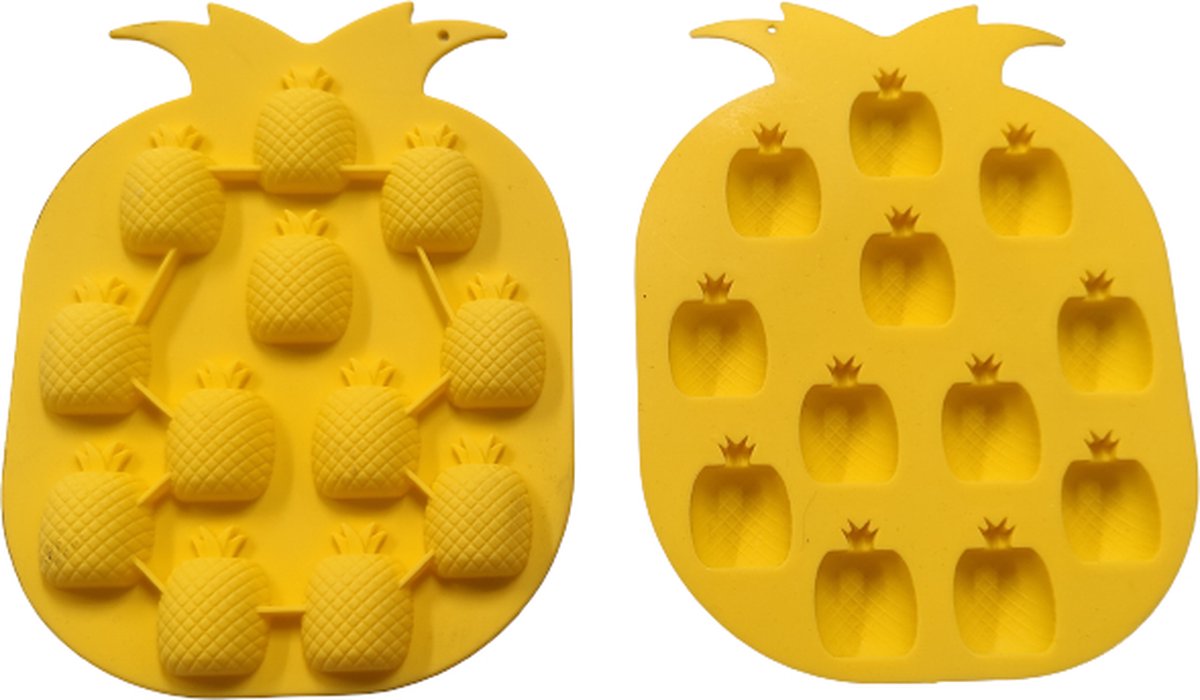 Siliconen Ananas Ijsvormpjes - Oranje - Siliconen - 10 ijsvormpjes