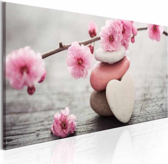 Schilderij - Stenen bloemen , roze | bol.com