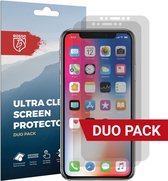 Rosso Ultra Clear Screen Protector voor Apple iPhone X Duo Pack