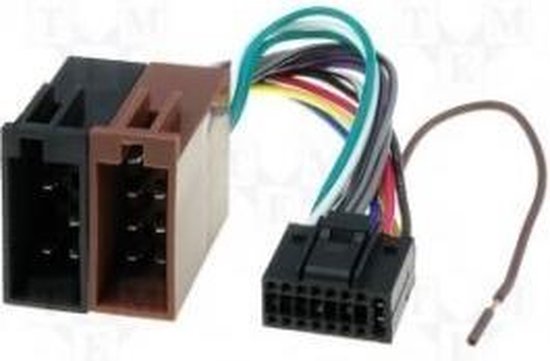 ISO kabel voor Kenwood en JVC autoradio - 22x9,5mm - 16-pins - 0,15 meter |  bol.com