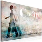 Schilderij - Create yourself, 3 luik, Multikleur, 3 maten, Premium print