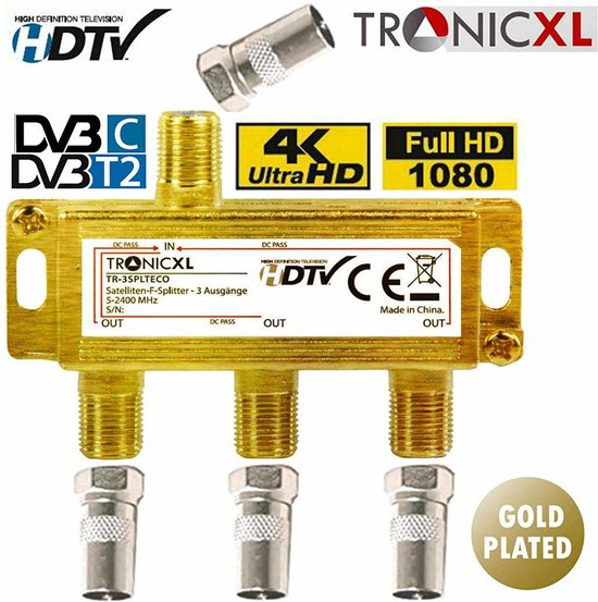 TronicXL Distributore Digitale Satellitare A 4 Vie Per Antenna, Cavo
