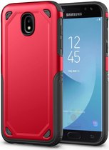 Samsung Galaxy J7 (2017) Stevig Hybride Hoesje Rood
